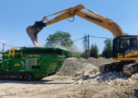 Mobilné recyklačné zariadenie – čeľusťový drvič McCloskey J35